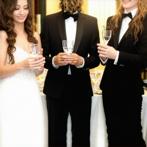 Service staff receiving awards at an upscale private event