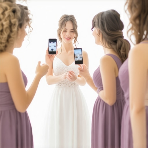 AR Wedding Experience Guests and staff interacting with augmented reality wedding elements