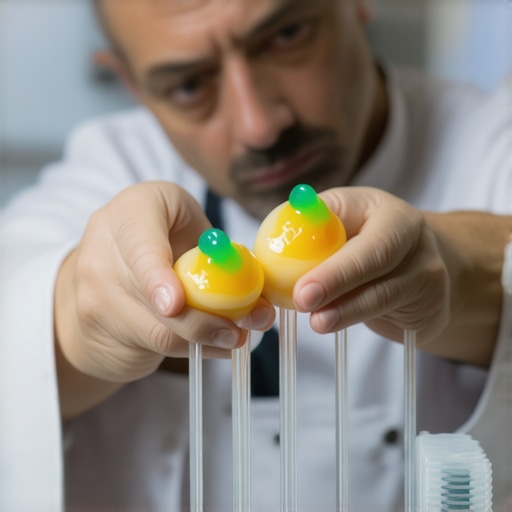 Chef using precision tools to create innovative molecular gastronomy dishes.