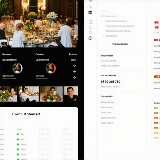 A digital interface displaying live data synchronization for high-end wedding services