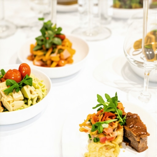 Wedding catering team engaged in menu planning discussion.