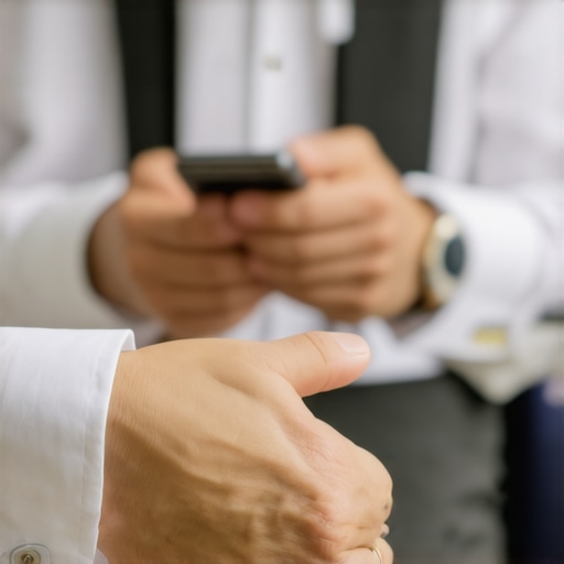 Wedding servers receiving instant pay via mobile app during service.
