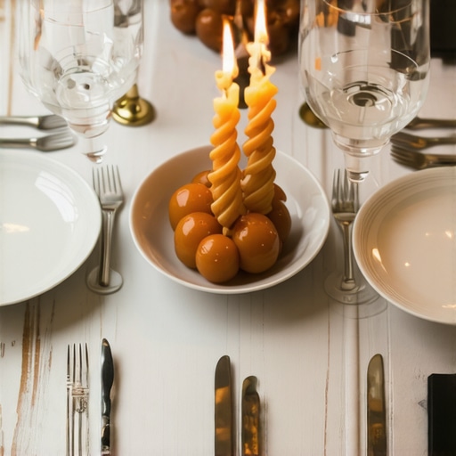 A beautifully set private dining table with gourmet dishes and ambient lighting.