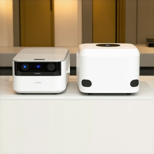 Futuristic Wedding Catering Technology IoT food containers and delivery robots at a wedding reception