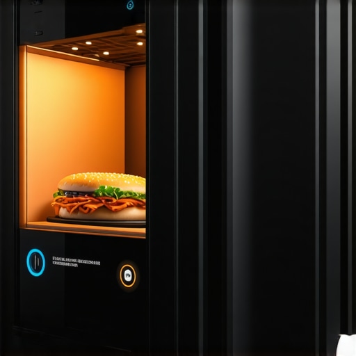 High-Tech Catering Container Smart insulated catering container with IoT sensors and digital monitoring during food delivery.