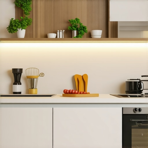 High-Tech Compact Kitchen for Private Catering A sleek, space-efficient kitchen setup equipped with advanced appliances and organized storage solutions.