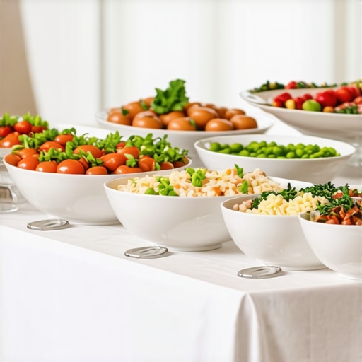 Wedding buffet with personalized dishes and smart serving technology