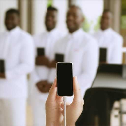 Wedding staff using tablets and headsets to coordinate service flow