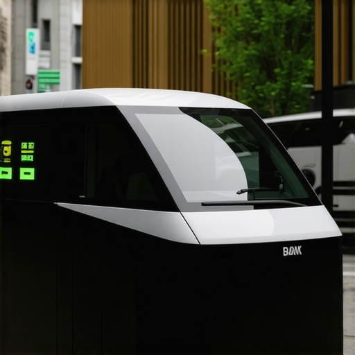 High-tech Culinary Delivery System An innovative delivery vehicle equipped with IoT sensors transporting gourmet food in a city