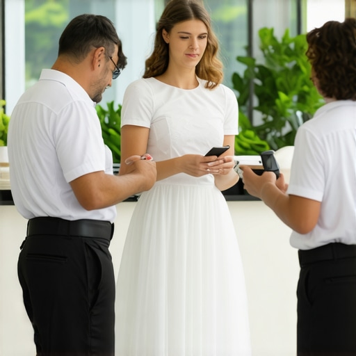 Catering staff using GPS and environmental sensors to coordinate delivery across wedding venues