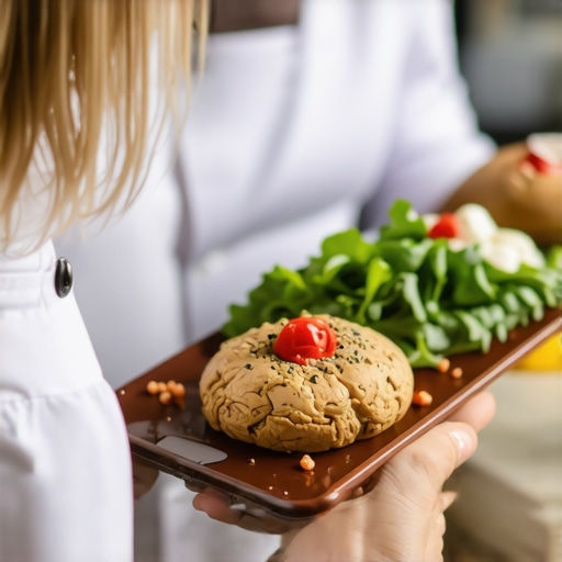 Catering staff using IoT devices and tablets to coordinate food delivery at a wedding event.