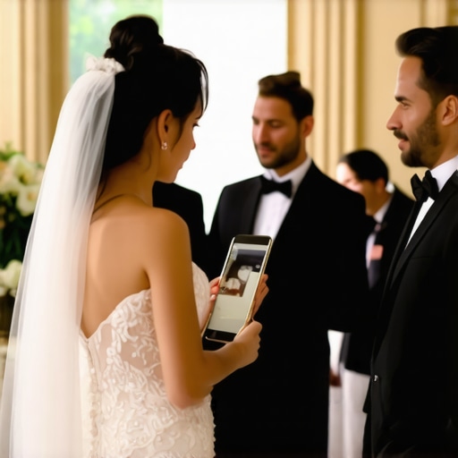 Lead servers managing guest preferences with tablets at an upscale wedding