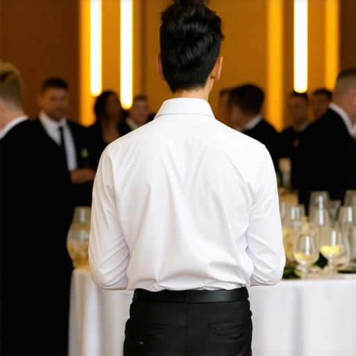 Supervisor using biometric sensors and cameras to observe wedding servers for impairment signs.