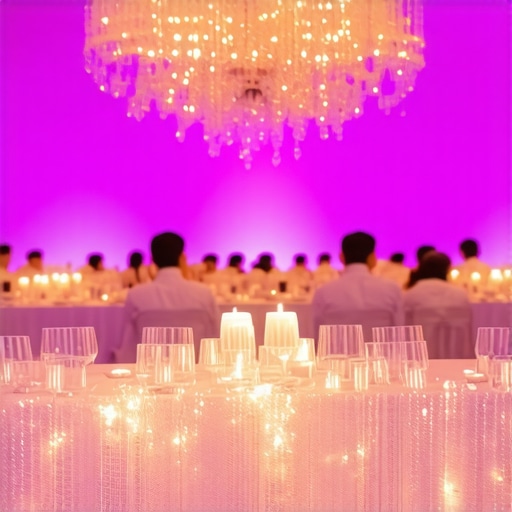 Wedding catering team using advanced technology to coordinate seamless service