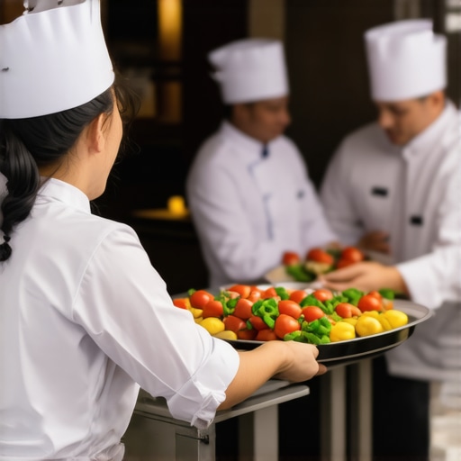 Innovative Catering Delivery System Catering staff utilizing advanced technology to ensure optimal food temperature for wedding guests.
