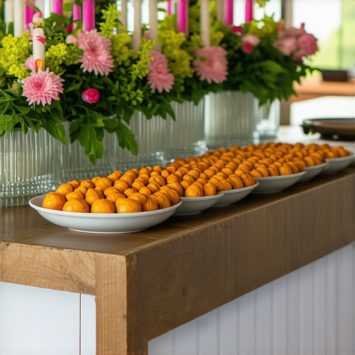 Wedding catering logistics with adaptive infrastructure and technology integration.