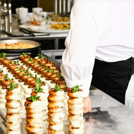 Chef preparing gourmet dishes at a wedding event