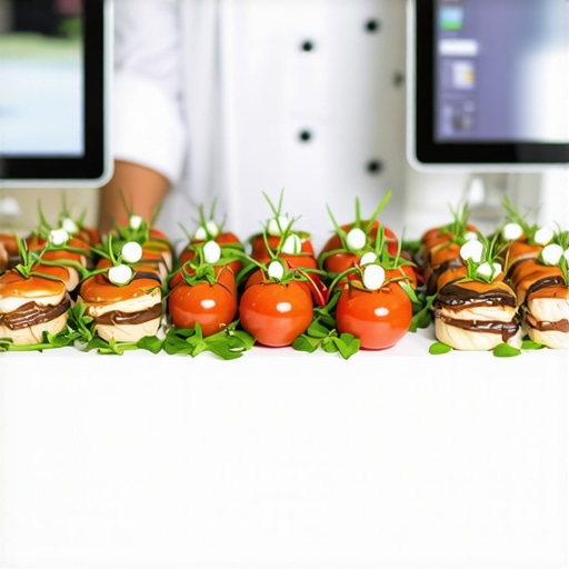 Private chefs preparing gourmet dishes at an upscale wedding with guests engaging with interactive menus