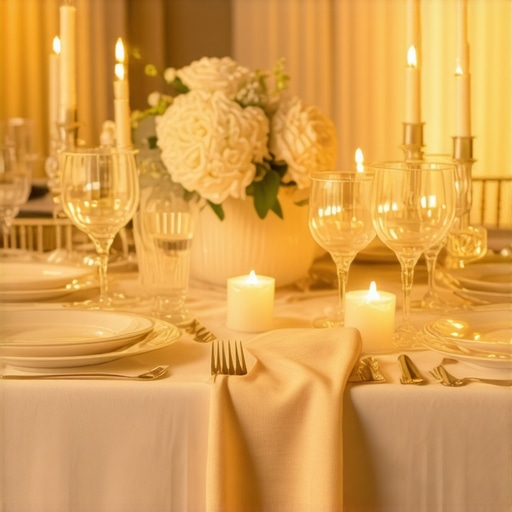 Exquisite wedding dining setup showcasing modern cuisine and decor