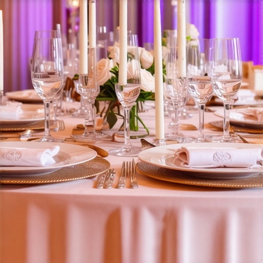 Wedding banquet with upscale cuisine and attentive servers