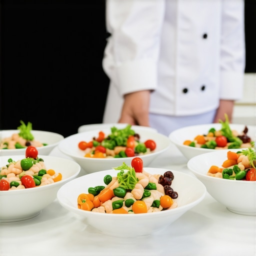 Elegant wedding catering service with sophisticated presentation and attentive staff