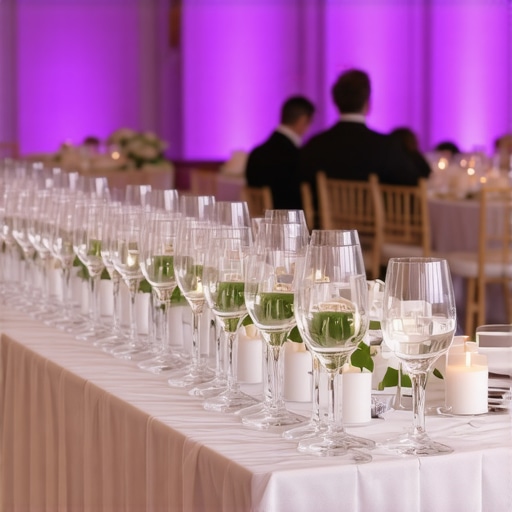 Luxury Wedding Catering and Service High-end wedding reception with fine dining and professional servers