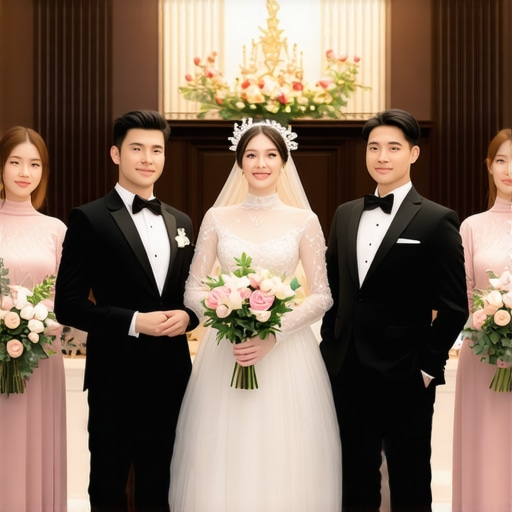 Wedding servers offering personalized服务at a high-end event