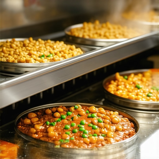 Close-up of professional catering kitchen with advanced food warming devices