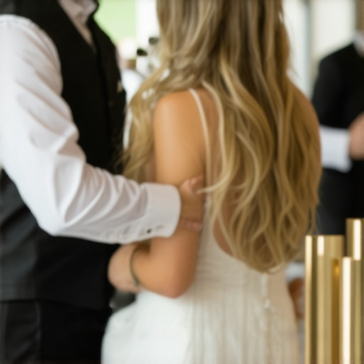 Wedding staff using digital tools to enhance guest experience at a luxury event