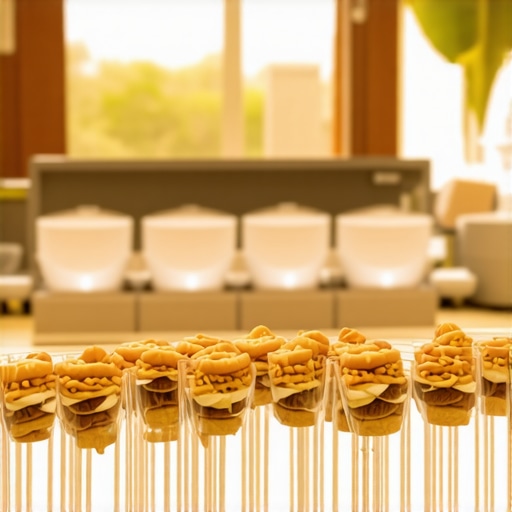A beautifully decorated wedding reception with customized dishes and attentive service