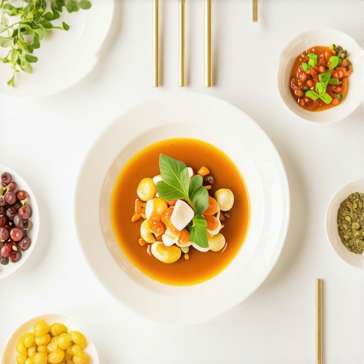 A beautifully arranged wedding banquet table showcasing customized dishes and elegant plating