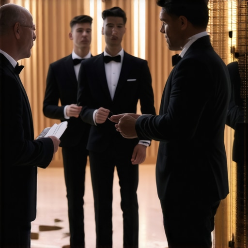 Wedding servers providing discreet and personalized service to guests