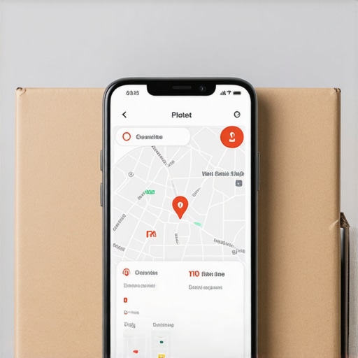 Screenshot of a delivery app displaying real-time updates for event logistics