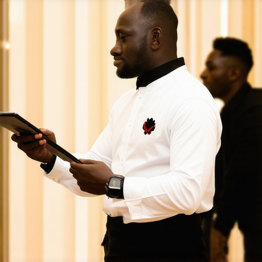 Professional event staff coordinating under pressure at a high-end celebration