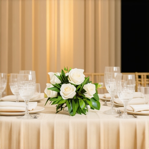 Wedding catering delivery being set up impeccably by professional staff