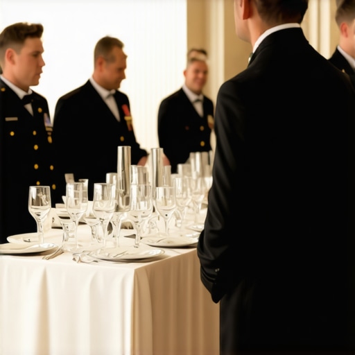 Seamless Wedding Service Coordination Wedding servers working together smoothly at a formal event