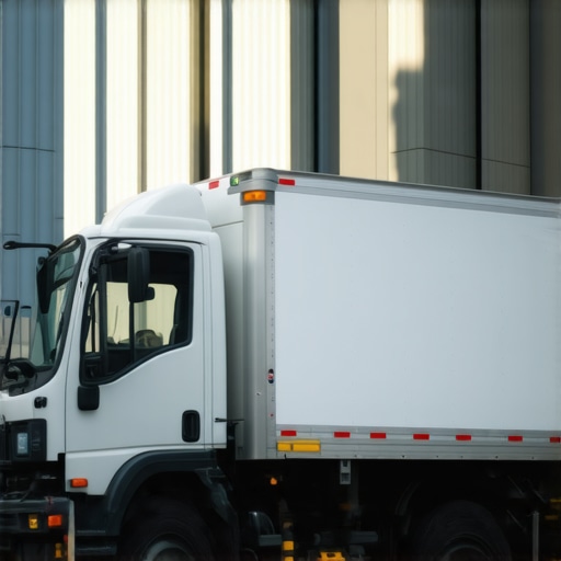 Delivery truck equipped with IoT sensors monitoring food temperature in transit during urban delivery