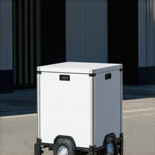 Advanced delivery cart with IoT sensors and GPS tracking navigating city streets