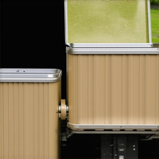 A modern insulated delivery container with IoT sensors used for wedding catering