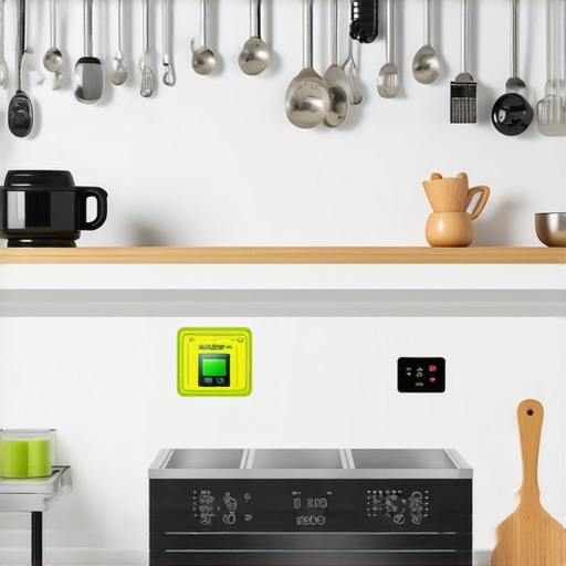 Smart Kitchen Technology in Action IoT-enabled kitchen with sensors monitoring cooking process