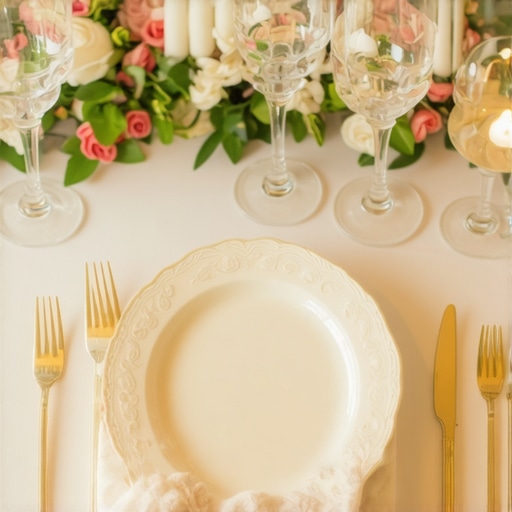 Wedding guests enjoying beautifully presented gourmet dishes at a luxurious reception