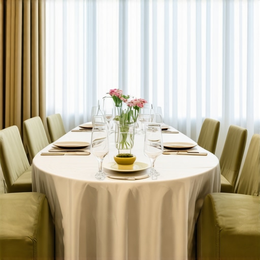 Transparent Budgeting in Fine Dining Luxurious private event with transparent cost displays and sophisticated decor