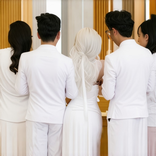 Professional wedding servers coordinating service at a luxurious event