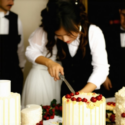 Wedding staff performing specialized roles at reception