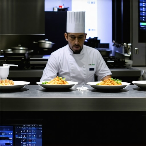 Advanced Food Safety Equipment in Wedding Catering Modern wedding catering kitchen equipped with digital safety sensors