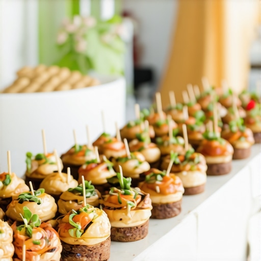 Wedding catering staff using discreet technology to oversee food stations