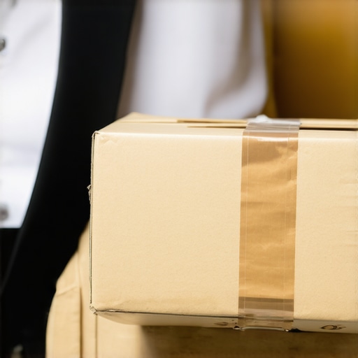 Close-up view of GPS and IoT sensors attached to delivery containers ensuring real-time monitoring in wedding logistics