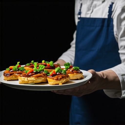 Advanced Wedding Catering Logistics System Illustration of interconnected IoT sensors, autonomous delivery units, and AI software managing wedding catering delivery.