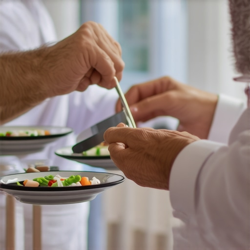 Catering Team Using Technology at a Wedding Catering professionals managing logistics with digital tools at a luxury wedding venue.