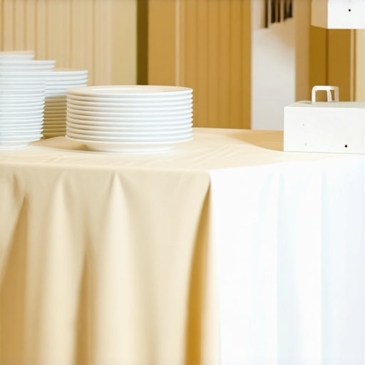 Effortless Wedding Catering Setup Wedding catering setup with plated dishes and delivery boxes